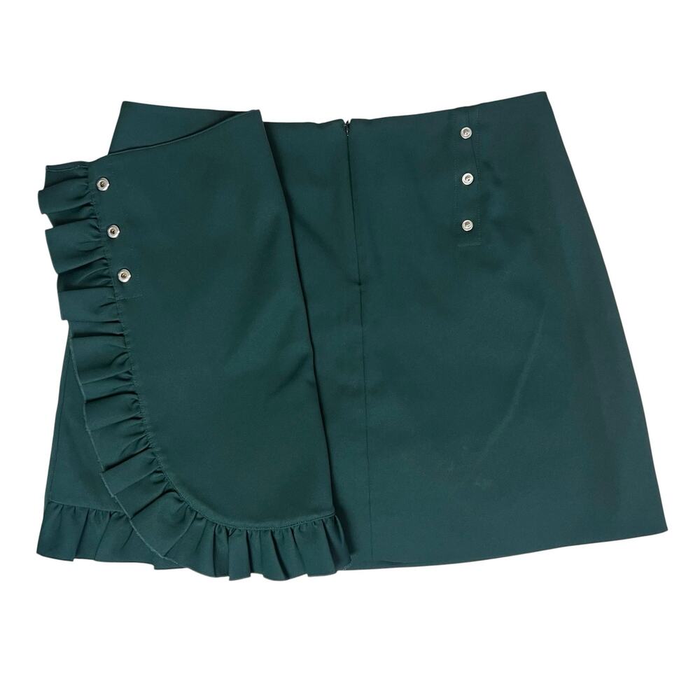 Tory Sport Tech Twill Ruffle Skort Green Preppy Medium - Picture 3 of 9